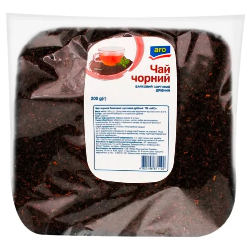 Чай чорний Aro байховий сортовий дрібний 200г