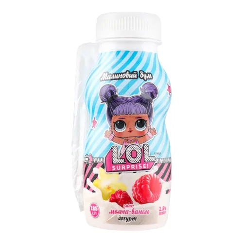 Йогурт 1.5% питний Малина-Ваніль Paw Patrol Danone 185г