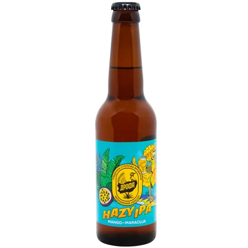 Пиво Дрофа Hazy IPA з манго і маракуєю світле нефільтроване 6,2% 0,33л