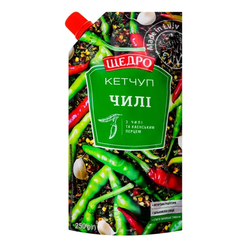 Кетчуп пастеризований Чилі Щедро д/п 250г