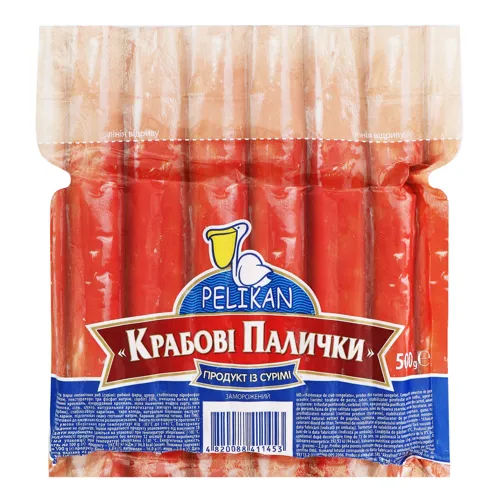 Палички крабові заморожені Pelikan 500г