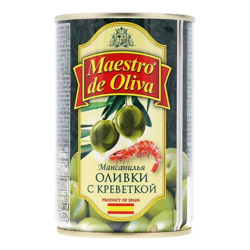 Оливки з креветкою Maestro de Oliva з/б 300г
