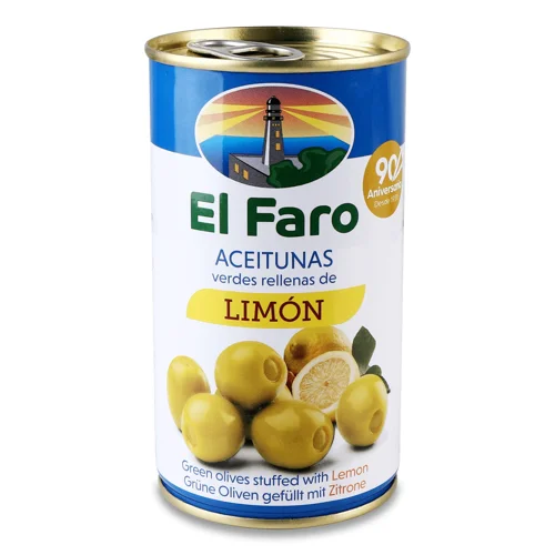 Оливки El Faro фаршировані лимоном,350г