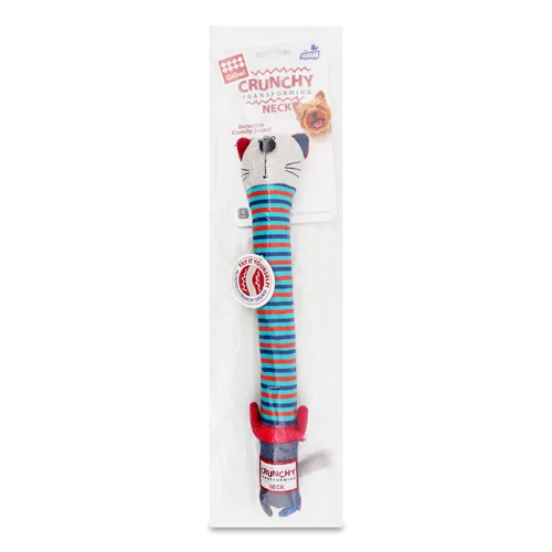 Іграшка Для Собак №75046 Кіт З Пищалкою З Хрусткою Шиєю Crunchy Neck GiGwi 1шт