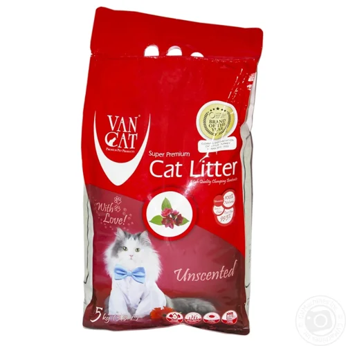 Наповнювач гігієнічний Van Cat Classic грудкуючий для котячого туалету 5кг 5.9л
