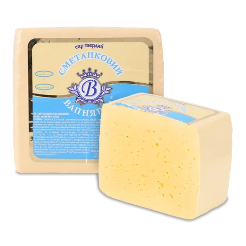 Сир Твердий Сметанковий Вапнярка 50% в/ґ, кг