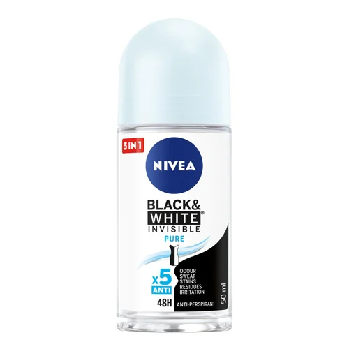Антиперспірант кульковий Nivea Black&White Invisible Pure 50мл