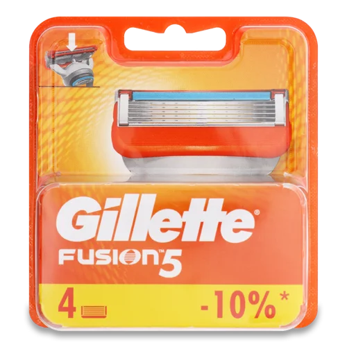 Касети Змінні Для Гоління Fusion 5 Gillette, 4 шт, в/ґ
