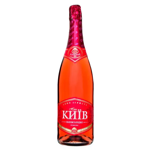 Вино ігристе КЗШВ Наш Київ Напівсолодке рожеве 0.75л *12