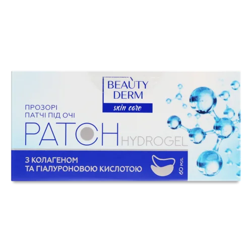 Патчі для Очей з Колагеном і Гіалуроновою Кислотою Skin Care BeautyDerm, 60х1.4г