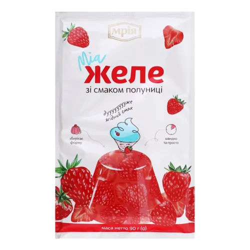 Желе швидкого приготування зі смаком полуниці Мрія м/у 90г