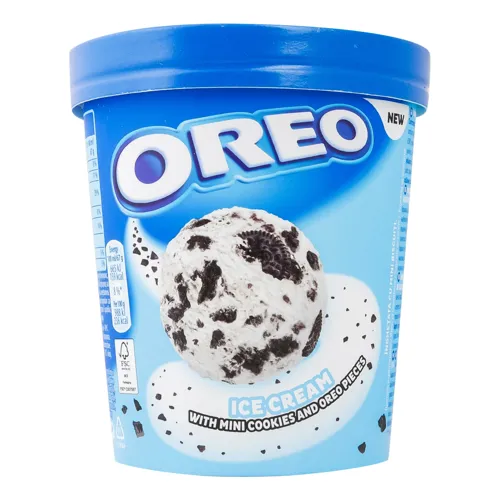 Морозиво зі смаком ванілі з шматочками печива Oreo відро 324г