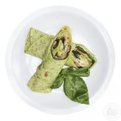 Лаваш шпинатний з сьомгою 190г