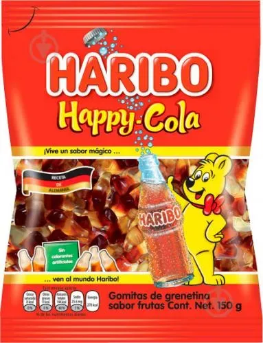 Цукерки желейні неглазуровані "Хеппі Кола" 150г