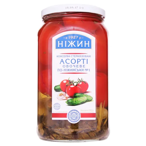 Асорті овочеве По-ніжинськи №1 Ніжин с/б 920г