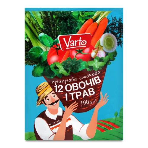 Приправа Смакова 12 Овочів І Трав Varto, м/у 190г