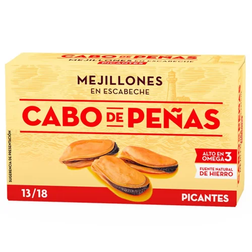 Мідії Cabo de Penas в маринаді гострі 111г