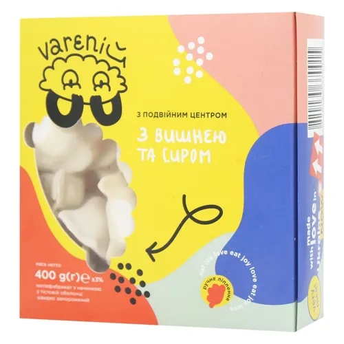 Вареники Vareniй з вишнею та сиром 400г