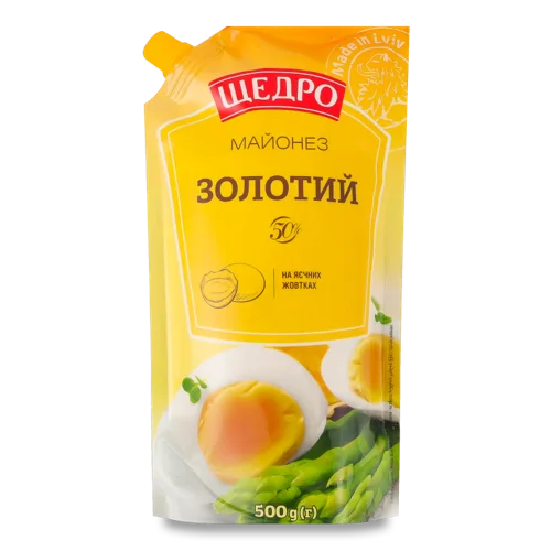 Майонез 50% Золотий Щедро, д/п, 500г