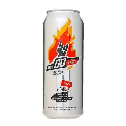 Сидр Let`s Go Alco Energy крепкий солодкий червоний в залізній банці