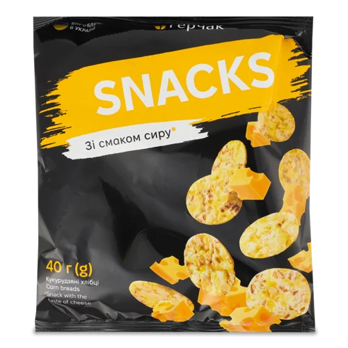 Снекові Хлібці Кукурудзяні Зі Смаком Сиру, в/ґ, 40г