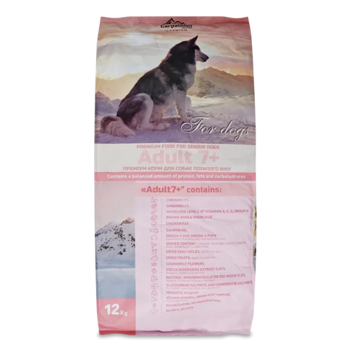 Корм Сухий Для Собак Похилого Віку Adult 7+ Carpathian Pet Food, м/у 12 кг