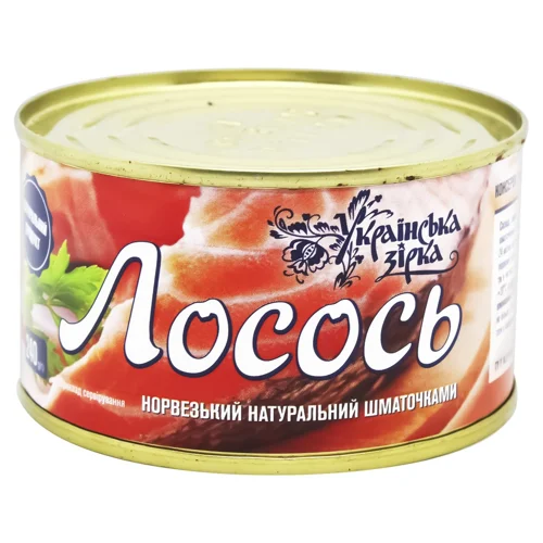 Лосось Українська Зірка Норвезький шматочками 240г