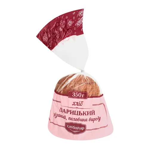 Хліб половинка в нарізці Дарицький Хлібодар м/у 350г