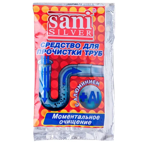 Засіб для прочищення труб Sani Silver 80г