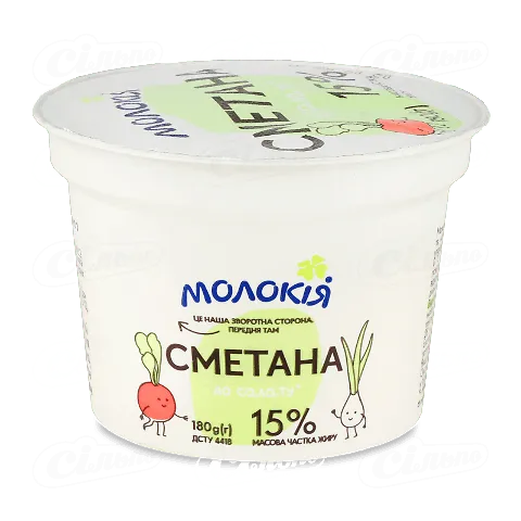 Сметана Молокія До салату 15% ст, 180г