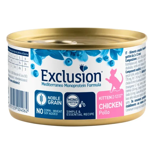 Корм вологий Exclusion з куркою для кошенят 85г