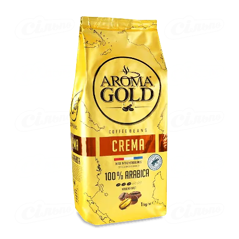 Кава Aroma Gold Crema натуральна смажена в зернах 1кг