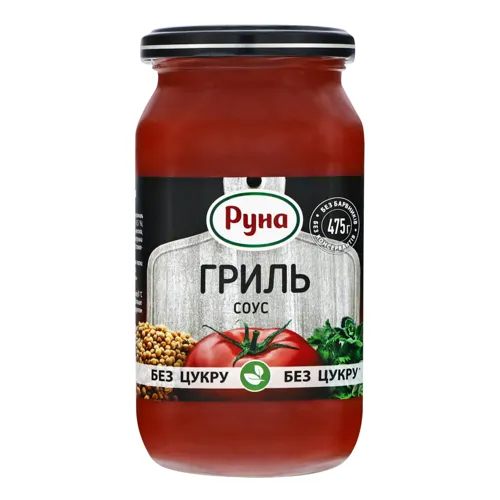 Соус зі стевією стерилізований Гриль Руна с/б 475г