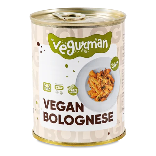 Соус На Рослинній Основі Болон'єзе Vegurman, Залізна Банка 330г