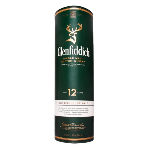 Віскі 0.7л 40% односолодовий 12YO Glenfiddich тубус