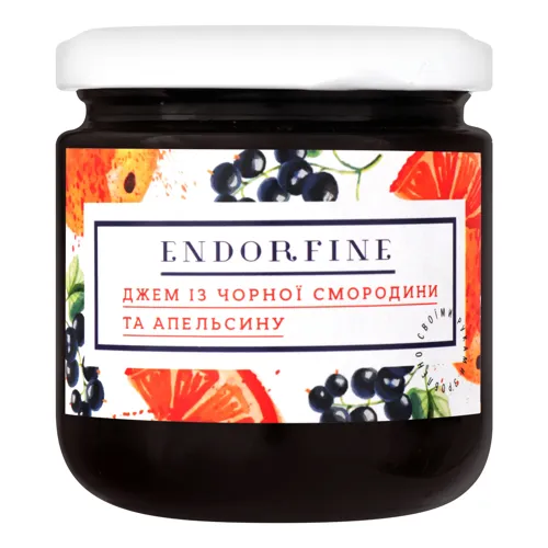 Джем із чорної смородини та апельсину Endorfine, 234г