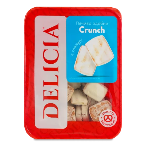 Печиво Здобне В Глазурі Crunch Delicia, Лоток, 0.3кг