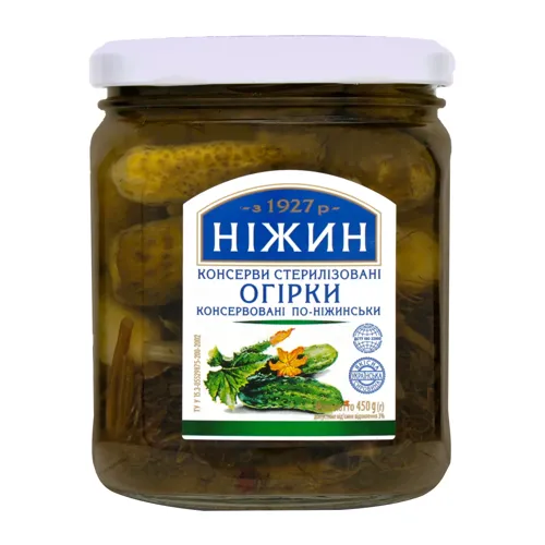 Огірки консерв по-ніжинські Ніжин твіст 450г