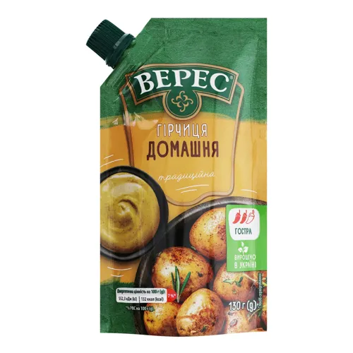 Гірчиця традиційна Домашня Верес д/п 130г
