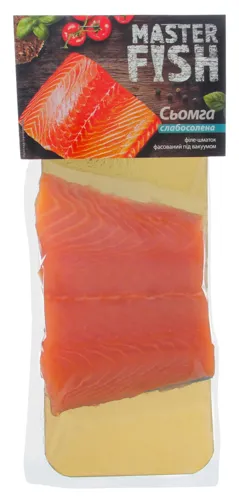 Сьомга філе-шматок Master Fish солоне/сушене вищого ґатунку 240г