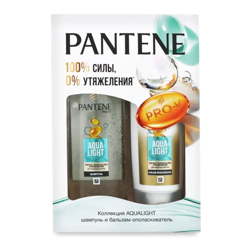 Шампунь для Волосся + Бальзам-ополіскувач Aqua Light PRO-V Pantene 1шт