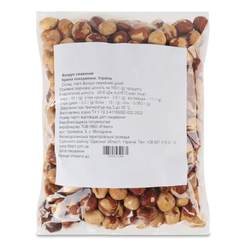 Фундук Смажений, ТОВ НВО Filbert, в/ґ, 500г