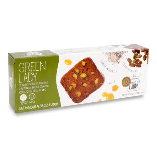 Печиво Mondo Di Laura GreenLady Цільне Фісташкове З Медом Та Імбирем, 200г