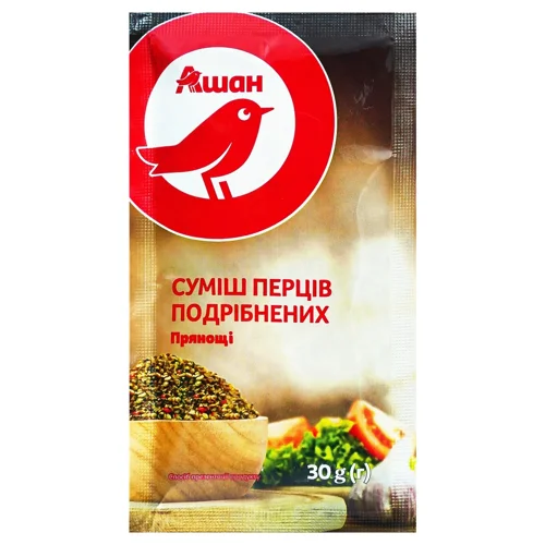 Суміш перців Auchan подрібнена 30г