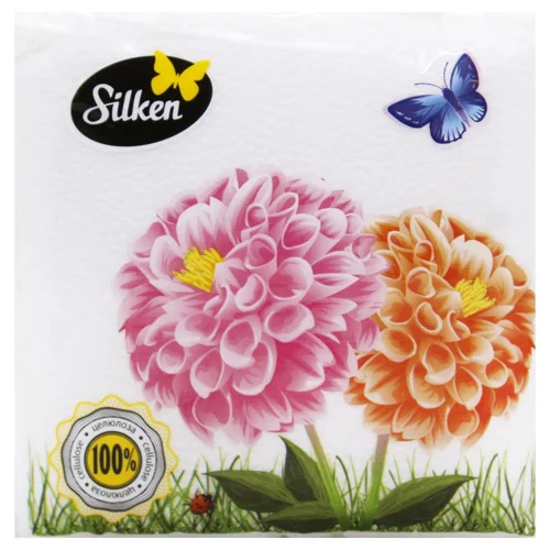 Серветки паперові Silken Light 240*240мм 100шт