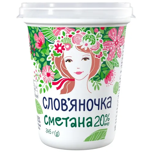 Сметана Слов'яночка 20% 345г