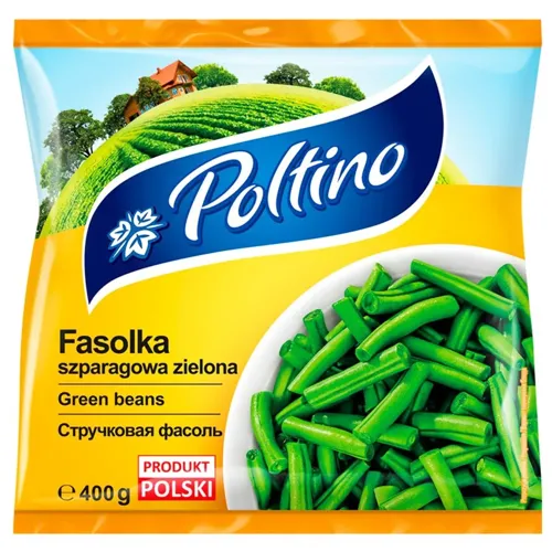 Квасоля стручкова Poltino зелена різана швидкозаморожена 400г