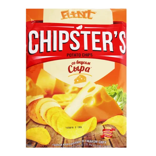 Чіпси картопляні зі смаком сиру Chipster's Flint м/у 130г