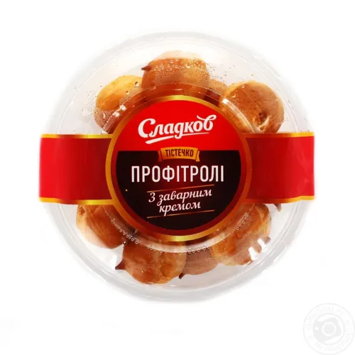 Тістечка Сладков Профітролі з заварним кремом 200г
