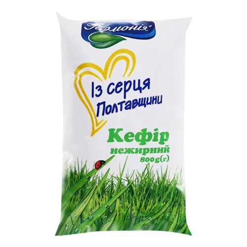 Кефір нежирний Гармонія 800г